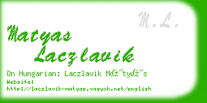 matyas laczlavik business card